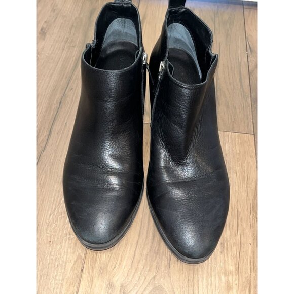 Vionic ecily Ankle Womens Black Leather Boots Size 10 - Picture 4 of 9